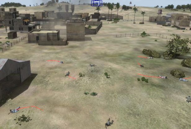 ∆ Image VBS2Fires_26.6: AI Unit Response to indirect fire